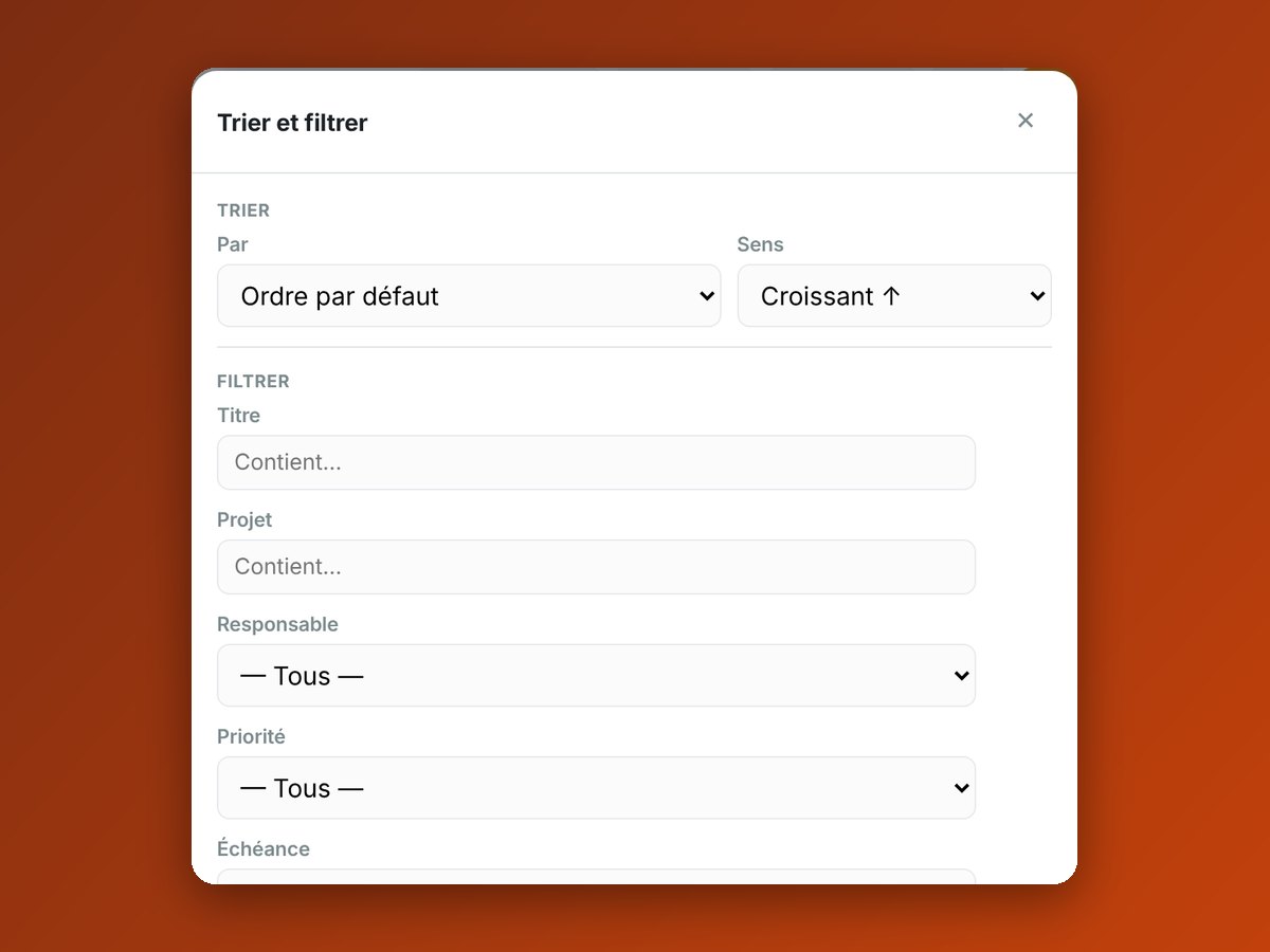 Sort and filter